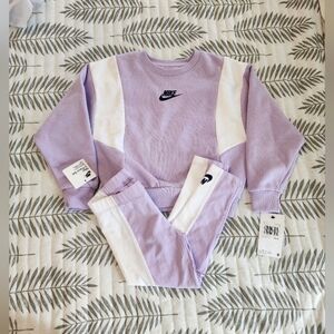NIKE Girls Little Kids' Sweatshirt And Leggings Set Lilac Purple